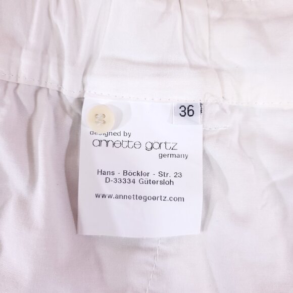 Annette Gortz Womens Size 36 Franz 34110 Linen Blend Pants Trousers White Beige - Picture 11 of 14